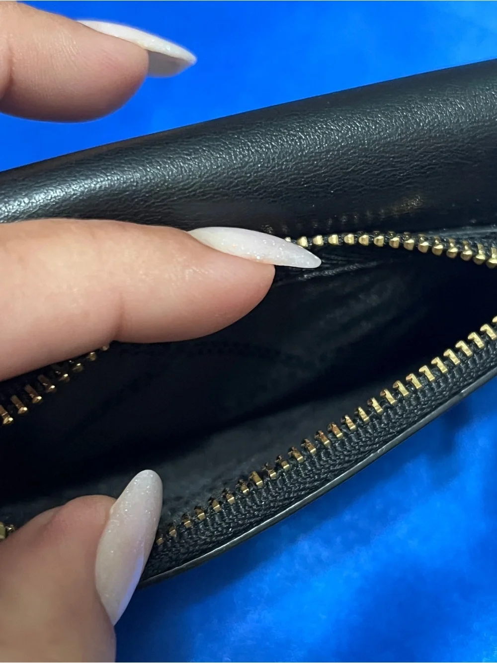 Michael Kors Black Leather Wallet with Gold Lock